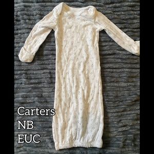 Carters NB gown EUC